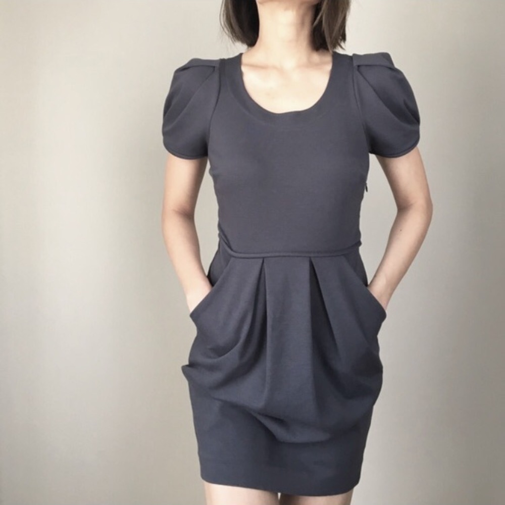 BCBG chic cocktail dress with hidden side pocket